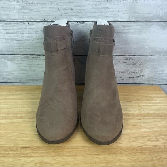 Market & Spruce Serah Suede Booties Taupe Size 8 - Picture 4 of 6
